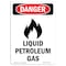 Signmission Safety Sign, OSHA Danger, 14" Height, Rigid Plastic, Liquid Petroleum Gas, Portrait OS-DS-P-1014-V-1423 - alternate 1